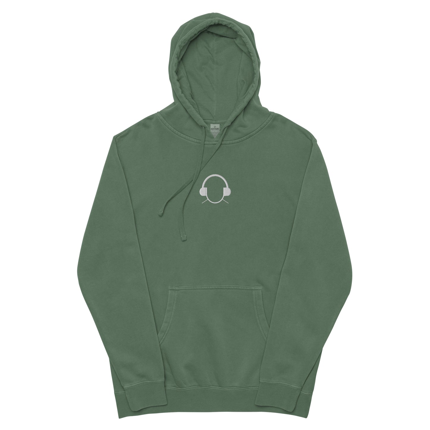 Embroidered Logo Pigment-Dyed Hoodie