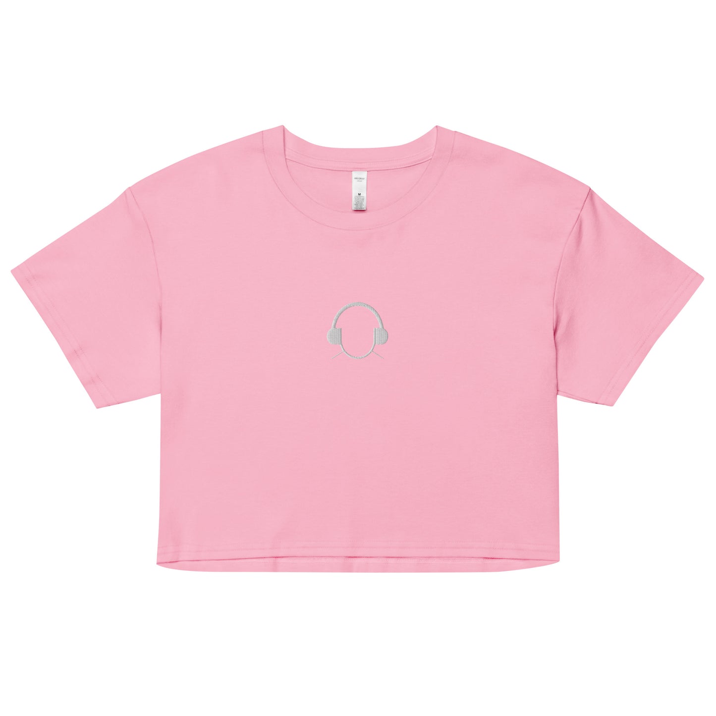 Embroidered Light Logo Cropped Tee