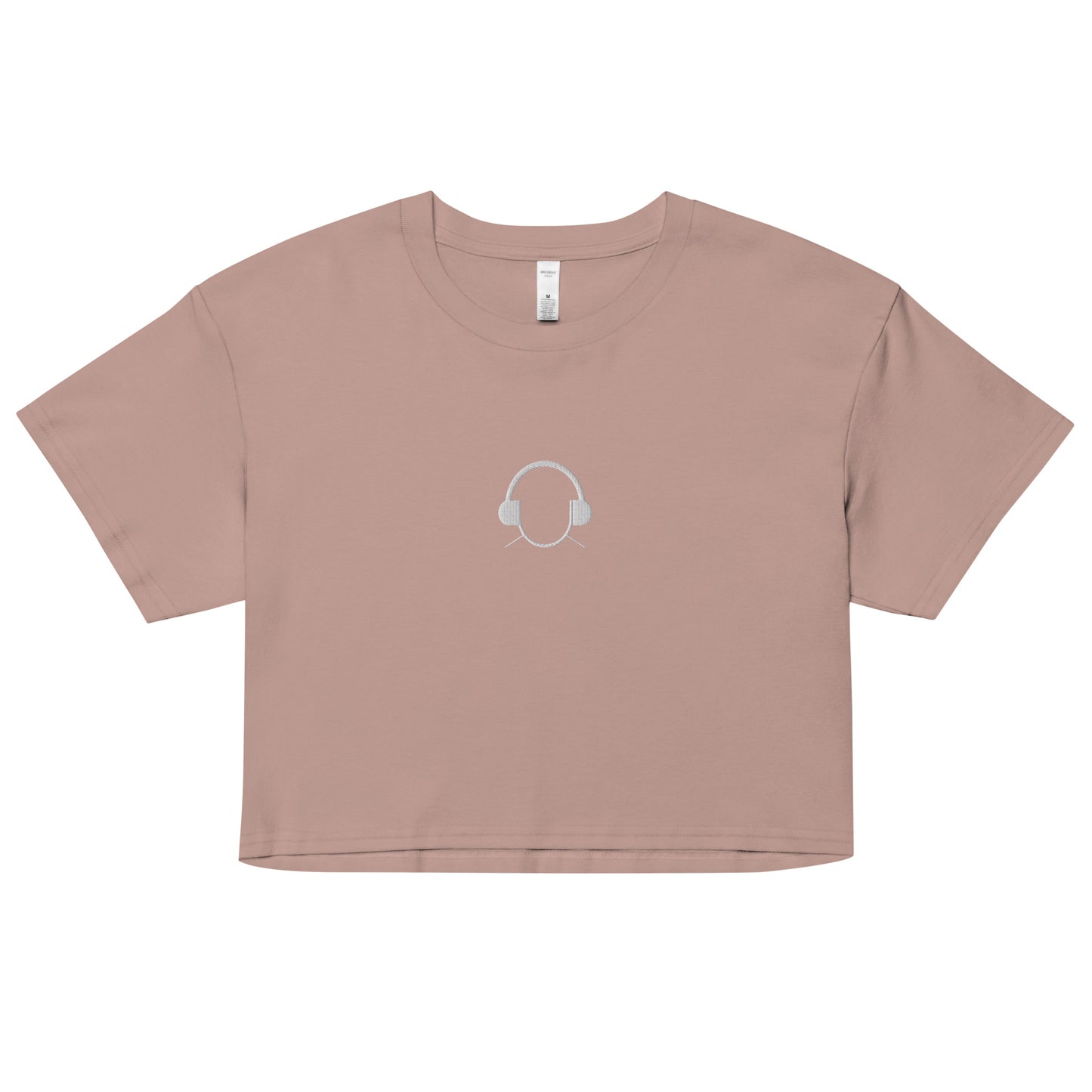 Embroidered Light Logo Cropped Tee